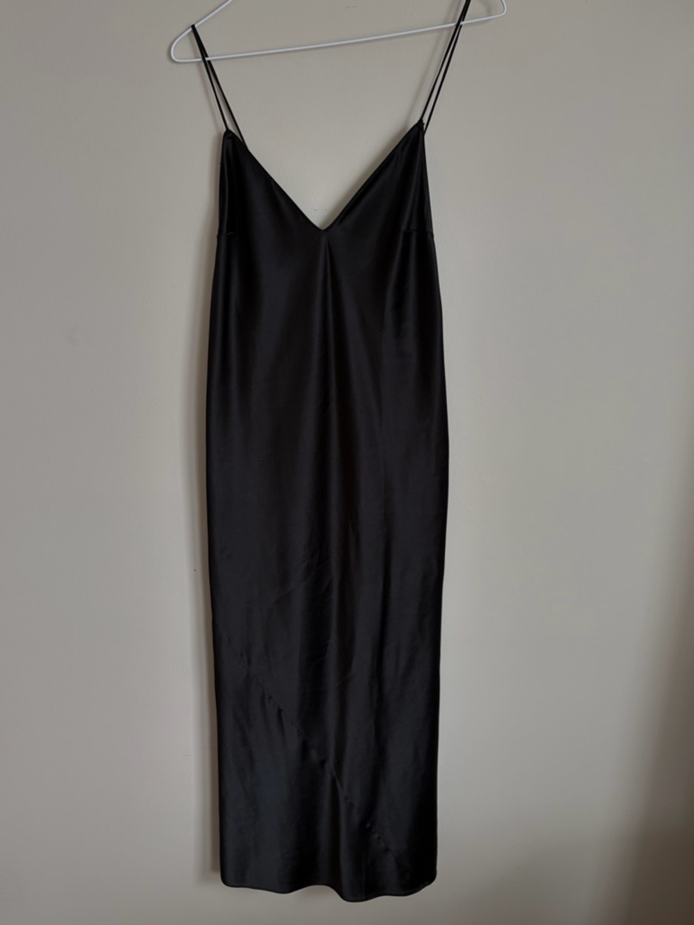 Vintage Victoria Secret Black Satin Finish Midi Dress Black Women’s M
